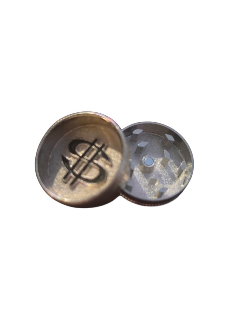 10/2/6. Silver Dollar Sign Metal Herb Grinder - Men Accessories